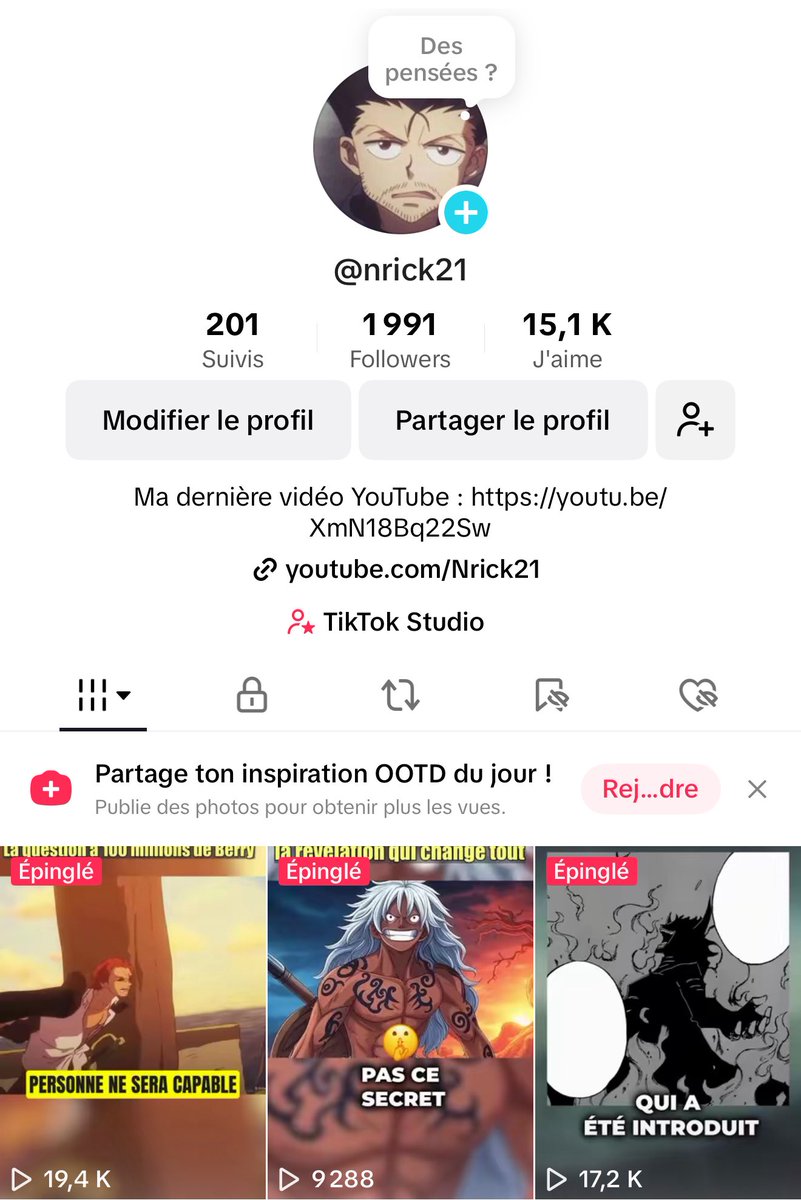 Aidez moi à passer les 2k sur TikTok la famille 

Des vidéos tous les jours ! 

RT pour soutenir 

Bizou