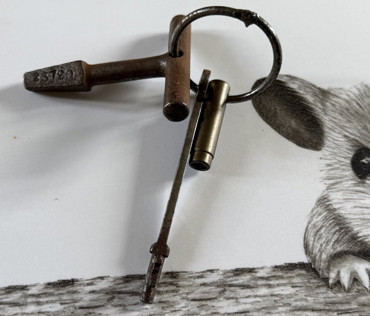 Righto Twitter - I think these are ex-LNER porters keys; stamped No.23730.
Any clues?