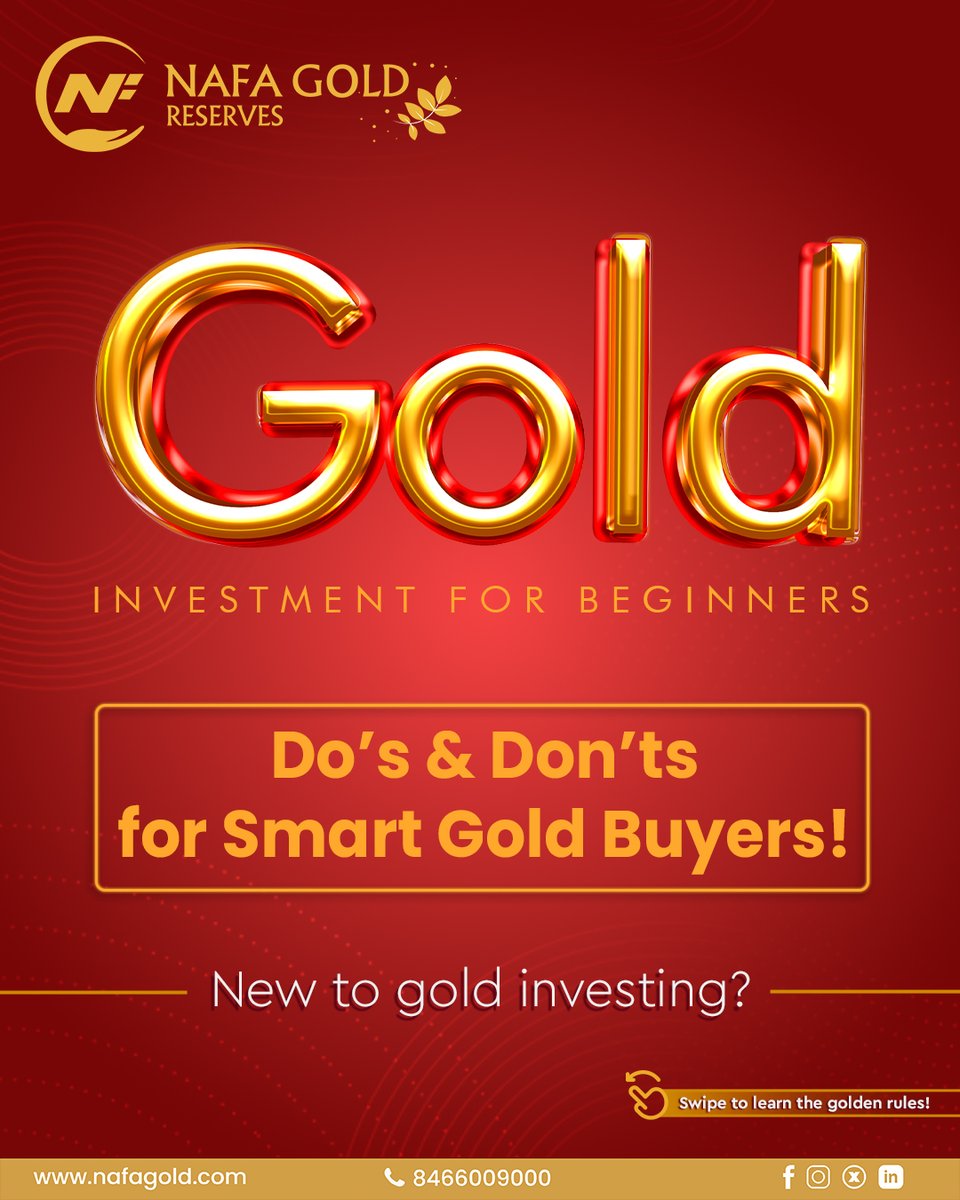 NaFa_Gold's tweet photo. Thinking about investing in gold? 🤔 

Many beginners make costly mistakes by overlooking purity, storage, and authenticity. 

Make informed choices and secure your future with pure gold. 

📩 DM us to get started!

#physicalgold #investsmart #nafgoldreserves https://t.co/FjT0k6hvxo