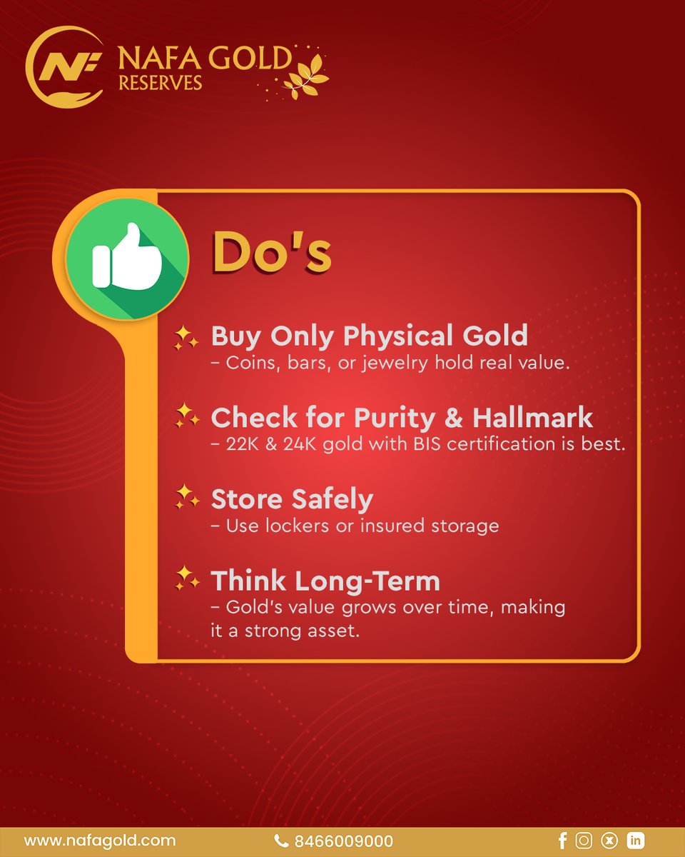 NaFa_Gold's tweet photo. Thinking about investing in gold? 🤔 

Many beginners make costly mistakes by overlooking purity, storage, and authenticity. 

Make informed choices and secure your future with pure gold. 

📩 DM us to get started!

#physicalgold #investsmart #nafgoldreserves https://t.co/FjT0k6hvxo