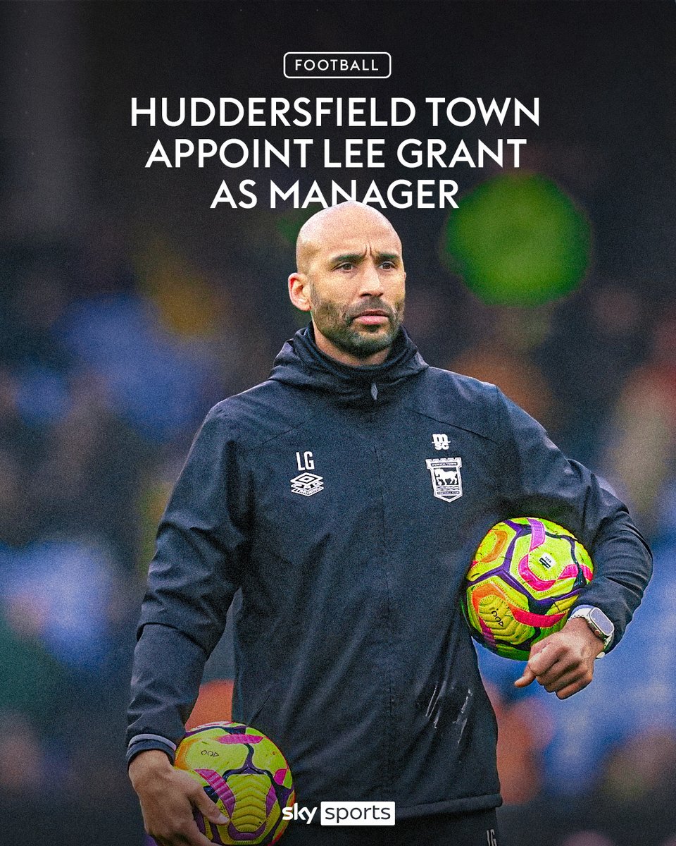 SkyFootball's tweet image. Huddersfield Town have confirmed the appointment of Lee Grant as their new manager ✍️