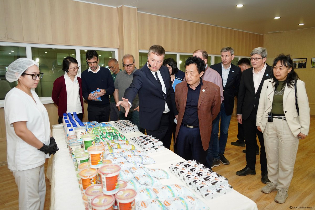 FAO Director-General QU Dongyu (@faodg) on Twitter photo Pleased to visit Rodina agrofarm in Kazakhstan, where innovation meets tradition. Impressed by the sowing progress, research on grain varieties and new variety bred in honour of <a href="/FAO/">Food and Agriculture Organization</a>’s 80th anniversary. Together, we grow resilient agrifood systems for the future. #4Betters #FAO80 Pleased to visit Rodina agrofarm in Kazakhstan, where innovation meets tradition. Impressed by the sowing progress, research on grain varieties and new variety bred in honour of <a href="/FAO/">Food and Agriculture Organization</a>’s 80th anniversary. Together, we grow resilient agrifood systems for the future. #4Betters #FAO80