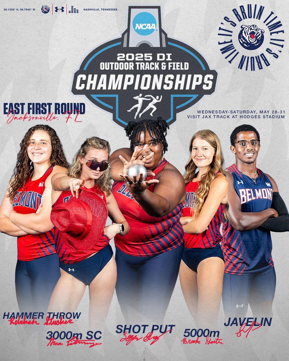 Belmont Cross Country/Track & Field (@belmontxctf) on Twitter photo Catch the Bruins at the <a href="/NCAATrackField/">NCAA Track & Field</a> ๐๐๐๐๐๐๐ ๐๐๐๐๐๐๐๐๐๐๐๐๐ ๐๐๐๐ ๐
๐๐๐๐ ๐๐๐๐๐โผ
๐ ๐๐ถ๐ฏ๐ด๐ฉ๐ช๐ฏ๐ฆ ๐๐ต๐ข๐ต๐ฆ โ
Wednesday - Sam Parker
Thursday - <a href="/bekahfaith_/">Rebekah Stucker</a> and <a href="/pitchfork_kid/">logan gray ๐ต๐ธ</a>
Saturday - <a href="/gracelitzinger/">Grace Litzinger</a> and <a href="/GarterBrooke/">brooke garter</a>
#ItsBruinTime Catch the Bruins at the <a href="/NCAATrackField/">NCAA Track & Field</a> ๐๐๐๐๐๐๐ ๐๐๐๐๐๐๐๐๐๐๐๐๐ ๐๐๐๐ ๐
๐๐๐๐ ๐๐๐๐๐โผ
๐ ๐๐ถ๐ฏ๐ด๐ฉ๐ช๐ฏ๐ฆ ๐๐ต๐ข๐ต๐ฆ โ
Wednesday - Sam Parker
Thursday - <a href="/bekahfaith_/">Rebekah Stucker</a> and <a href="/pitchfork_kid/">logan gray ๐ต๐ธ</a>
Saturday - <a href="/gracelitzinger/">Grace Litzinger</a> and <a href="/GarterBrooke/">brooke garter</a>
#ItsBruinTime