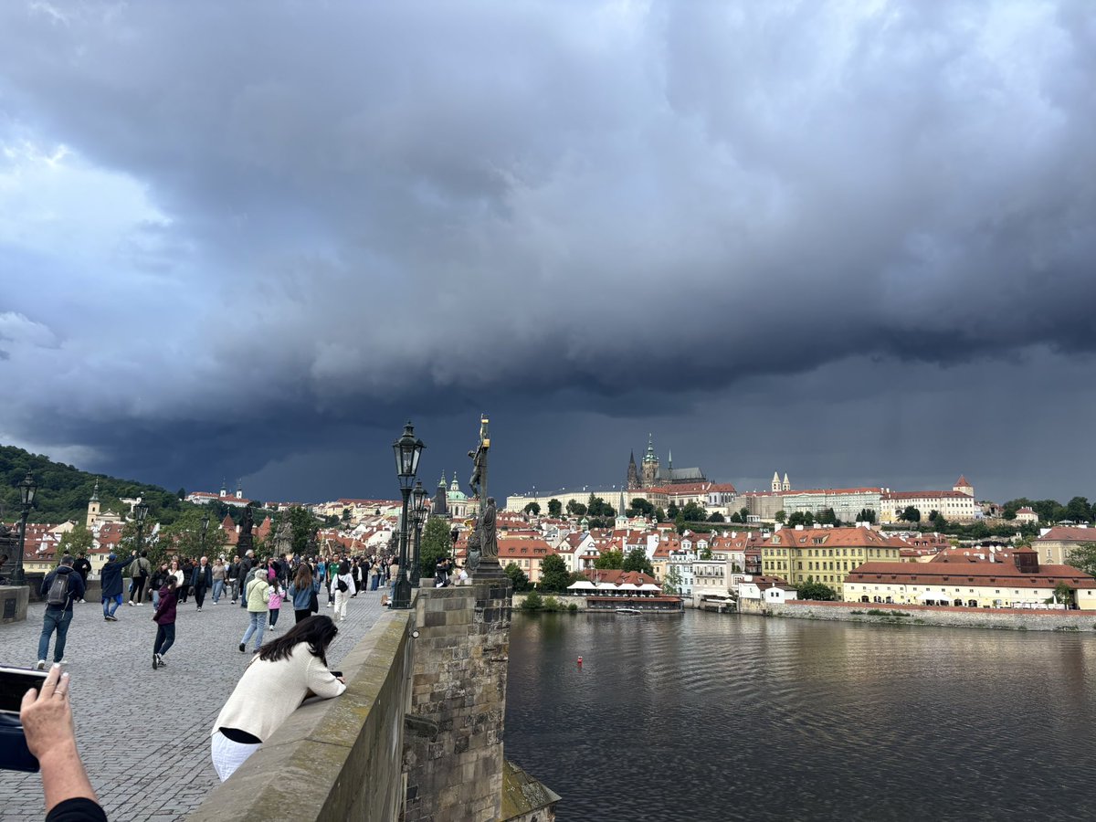 A thunderstorm approaching Prague.
