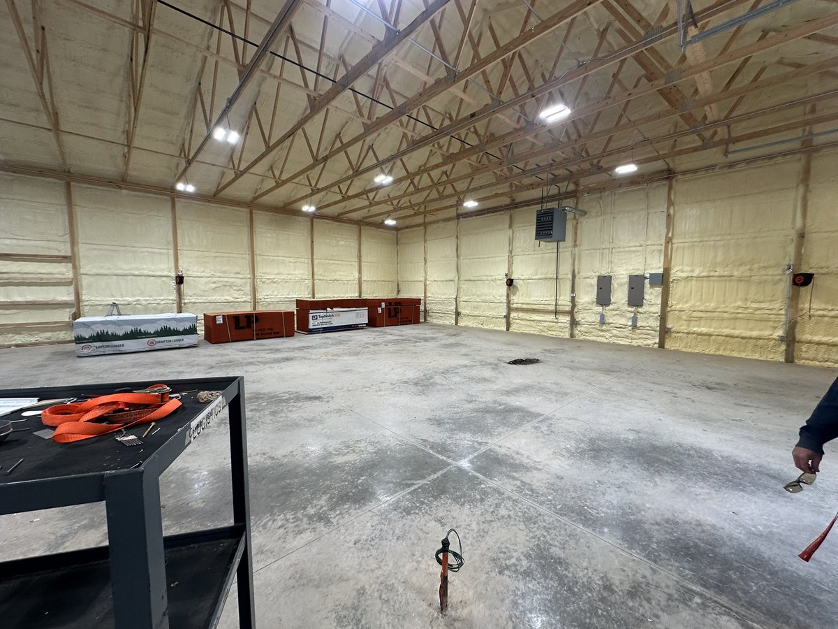 The new construction trades building is nearing completion and students will move in next fall! The facility will include a classroom and 24 workstations to help prepare students for the industry. #fortproud