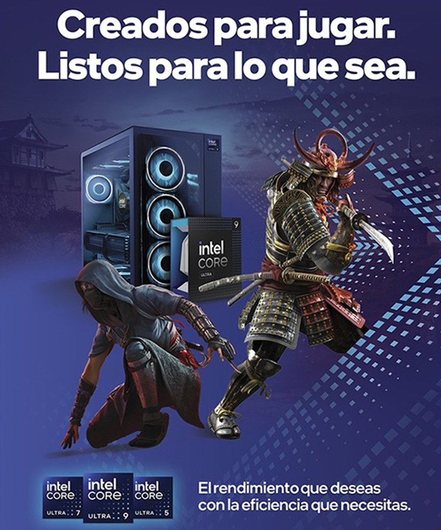 tpinformatica's tweet image. 🎮 Domina el juego y conquista cualquier tarea.
Con los nuevos procesadores #IntelCoreUltra, el poder está en tus manos. Listos para jugar. Listos para todo. ⚔️🖥️
#IntelCoreUltra #IntelInside  #PcsconIA
#RendimientoSinLímites #NextGenGaming 
#CoreUltra #GamingPC