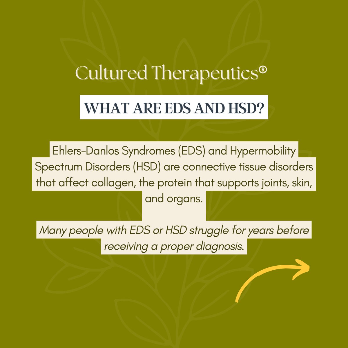 CulturedDMV's tweet image. Many with Ehlers-Danlos Syndromes (EDS) or Hypermobility Spectrum Disorders (HSD) live with daily chronic pain.
Specialized care, including ketamine therapy, can offer relief.
Let’s raise awareness this month.

#EDSawareness #HSDMonth #ChronicPain #KetamineCare #PainSpecialist