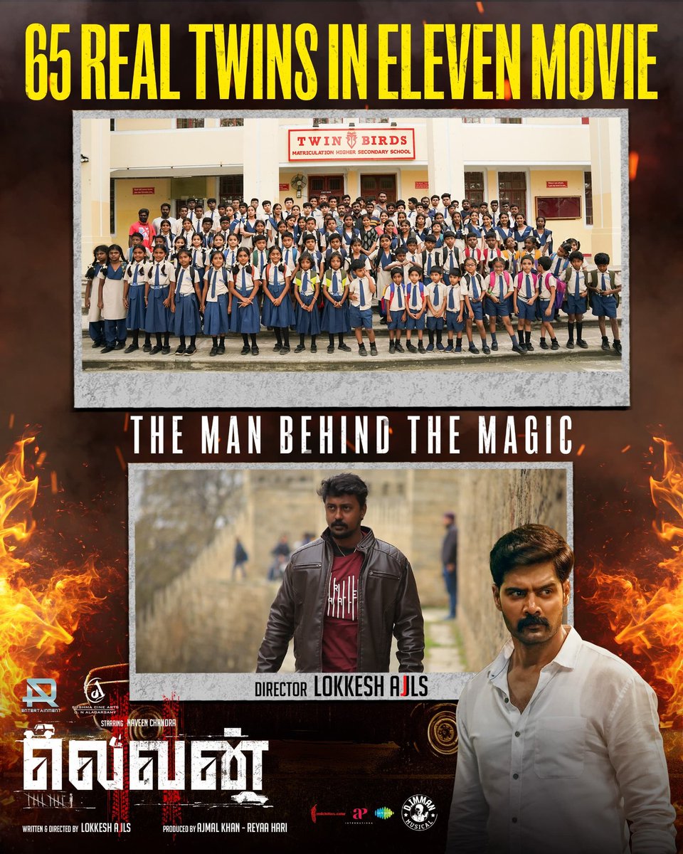 The Auteur (@theauteur_media) on Twitter photo #Eleven - Where 65 Twins Light Up the Screen 🔥
<a href="/Naveenc212/">Actor Naveen Chandra</a> <a href="/ARentertainoffl/">AR Entertainment</a> <a href="/SushmaCineArts/">Sushma Cine Arts</a> <a href="/lokeshajls/">Lokkesh Ajls</a> <a href="/immancomposer/">D.IMMAN</a> <a href="/actressReyaa/">Reyaa</a> <a href="/abhiramiact/">Abhirami</a> <a href="/Riythvika/">Riythvika✨</a> <a href="/ActorDileepan/">Dileepan</a> @actorshashank <a href="/karthikisc/">KARTHIK DOP</a> <a href="/srikanth_nb/">EditorSrikanthNB</a> <a href="/saregamasouth/">Saregama South</a> <a href="/onlynikil/">Nikil Murukan</a> #Eleven - Where 65 Twins Light Up the Screen 🔥
<a href="/Naveenc212/">Actor Naveen Chandra</a> <a href="/ARentertainoffl/">AR Entertainment</a> <a href="/SushmaCineArts/">Sushma Cine Arts</a> <a href="/lokeshajls/">Lokkesh Ajls</a> <a href="/immancomposer/">D.IMMAN</a> <a href="/actressReyaa/">Reyaa</a> <a href="/abhiramiact/">Abhirami</a> <a href="/Riythvika/">Riythvika✨</a> <a href="/ActorDileepan/">Dileepan</a> @actorshashank <a href="/karthikisc/">KARTHIK DOP</a> <a href="/srikanth_nb/">EditorSrikanthNB</a> <a href="/saregamasouth/">Saregama South</a> <a href="/onlynikil/">Nikil Murukan</a>