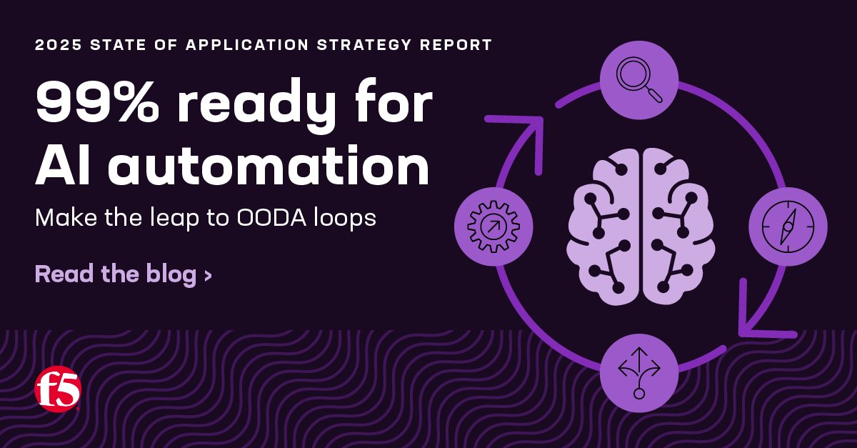 99% of IT pros agree: autonomous operations powered by generative #AI and OODA Loops are the future. Faster decisions, smarter automation, and real-time resilience. Is your organization ready to make the leap?

Read more: go.f5.net/6htc77o9 #F5