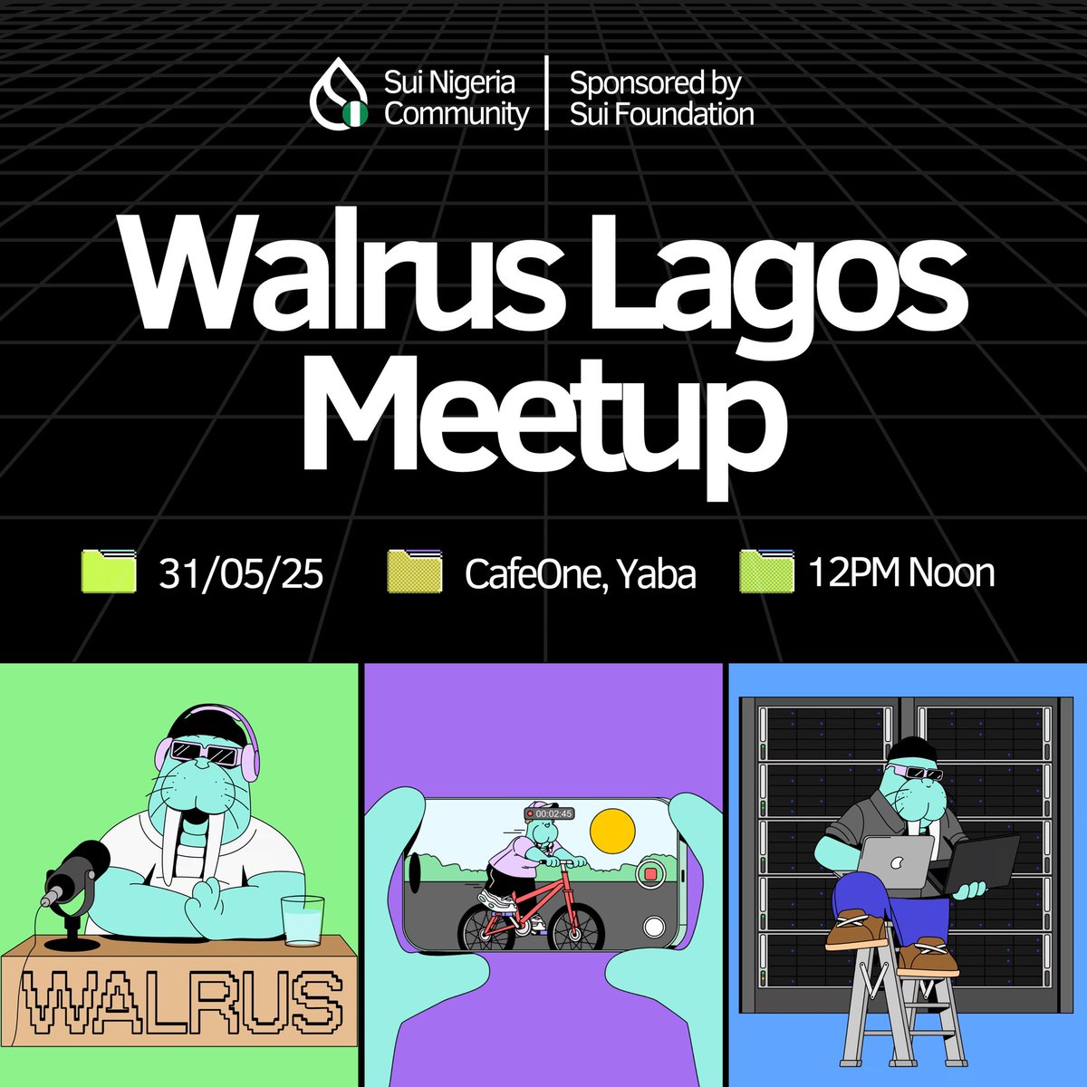 TalusNetwork's tweet photo. Exciting news Talizens!

Our Head Mod @Tbrreadd is speaking at the @WalrusProtocol Lagos Meetup this Saturday, May 31st! 🇳🇬

He’ll be diving into how Talus is building the onchain AI economy on Sui, where agents can build, bet, &amp; bank onchain

He’s also bringing Talus merch 👀🐸 https://t.co/ROrbVRoaVG