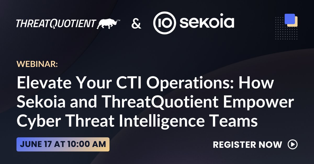 🔎 Explore how Sekoia’s AI SOC Platform and the ThreatQ Platform combine intelligence to enhance security operations. ⚙️ Experience a live demo followed up by a Q&amp;A session. Save a spot today: bit.ly/3SNZYfo