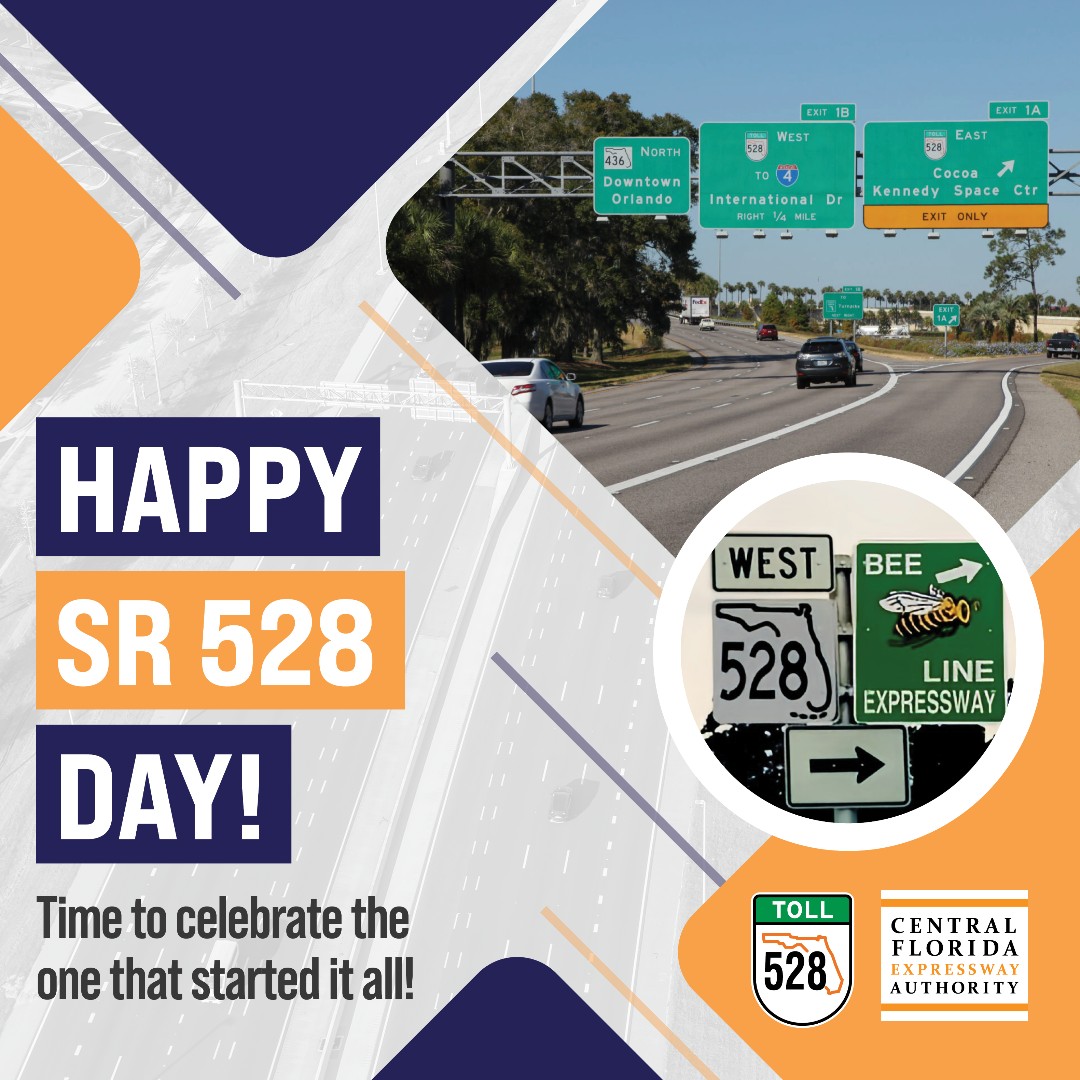 CFXway's tweet photo. 📍 SR 528 Fast Facts:
✅ First road on expressway system
✅ Opened in the 1960s
✅ Originally called the BeeLine
✅ Connects Orlando and Port Canaveral
✅ Still one of the busiest and most scenic routes in Central Florida!
Now that’s a highway with history!
https://t.co/LWdAZnWQsI
#SR528Day #FloridaTrivia #CFXFunFacts #BeeLineToTheBeach
