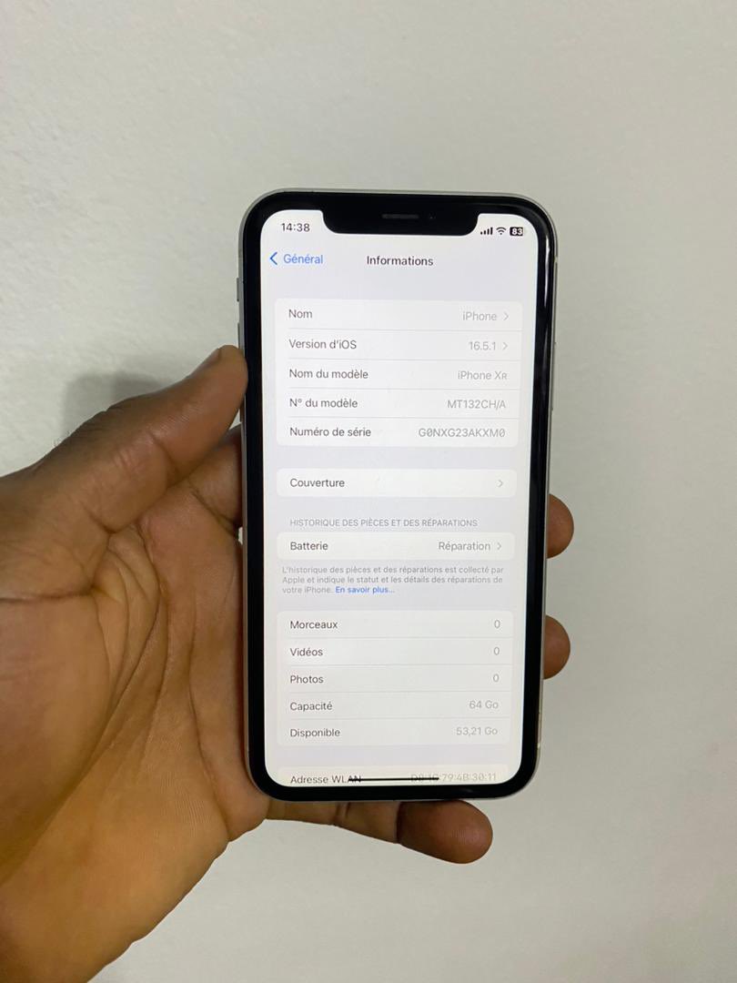 ADjacquissom's tweet photo. Bonjour Twitter 👋 

J’ai un Xr d’une capacité de 64Go en vente. 

Face ID ✅

Batterie 78% 

Prix: 80.000 XAF 

DM pour les intéressés

Un RT s’il vous plaît 🥺 🙏🏿 https://t.co/JJDV7o5yih