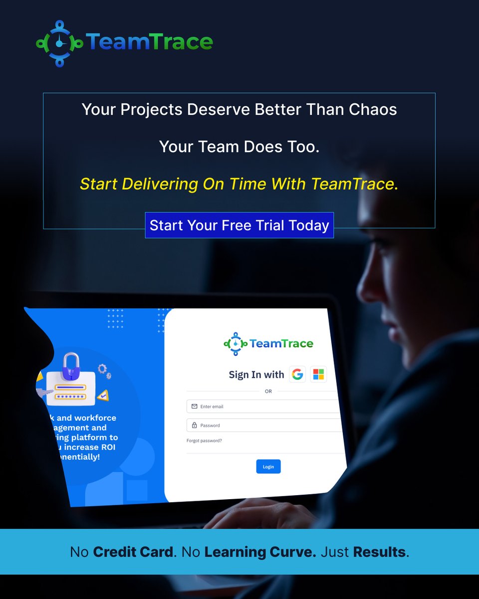 TeamtraceApp's tweet image. Your workflow is not broken. It's just stuck. Most teams don’t fail because they lack talent.
One platform. Full visibility. Relentless momentum.
#ProjectTips #ProjectManagementTool #WorkforceMonitoring #TeamTrace