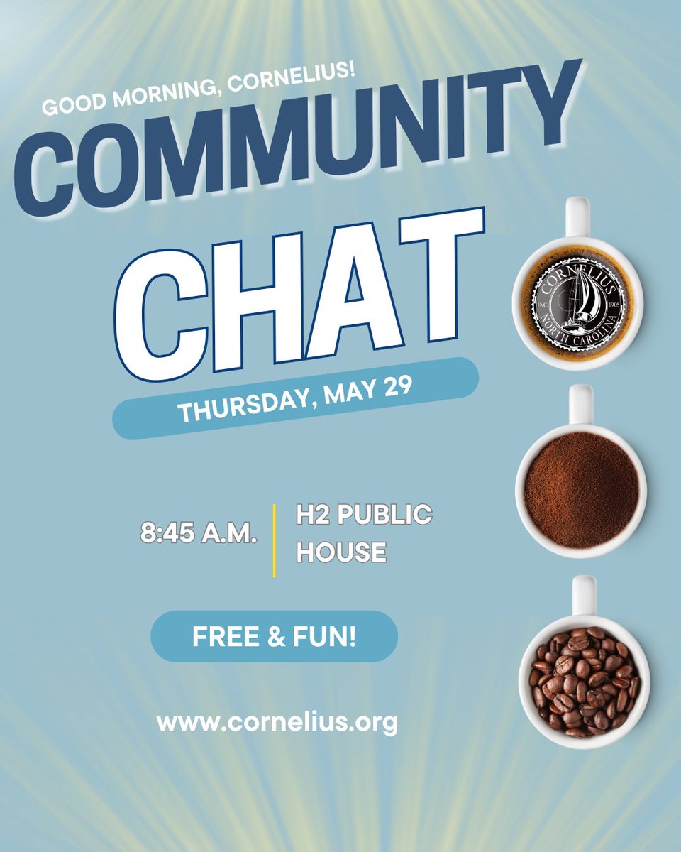 Let’s talk budget! 📈 Join us TOMORROW (5/29) at 8:45 AM at H2 Public House (19906 N Cove Rd) to hear about the FY26 budget. Community Chats are the perfect time to ask questions &amp; share your views. Let’s pack the place! #FY26Budget #CommunityChat
