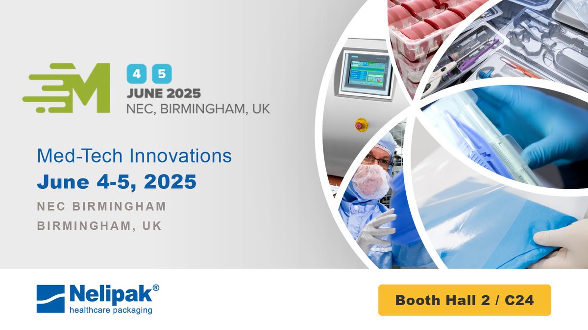 Need end-to-end #healthcarepackaging? Meet Nelipak at #MedTechInnovationExpo (Booth Hall 2 / C24) to explore our full in-house capabilities. Let’s connect: nelipak.com/contact-us/ #MedTechExpo