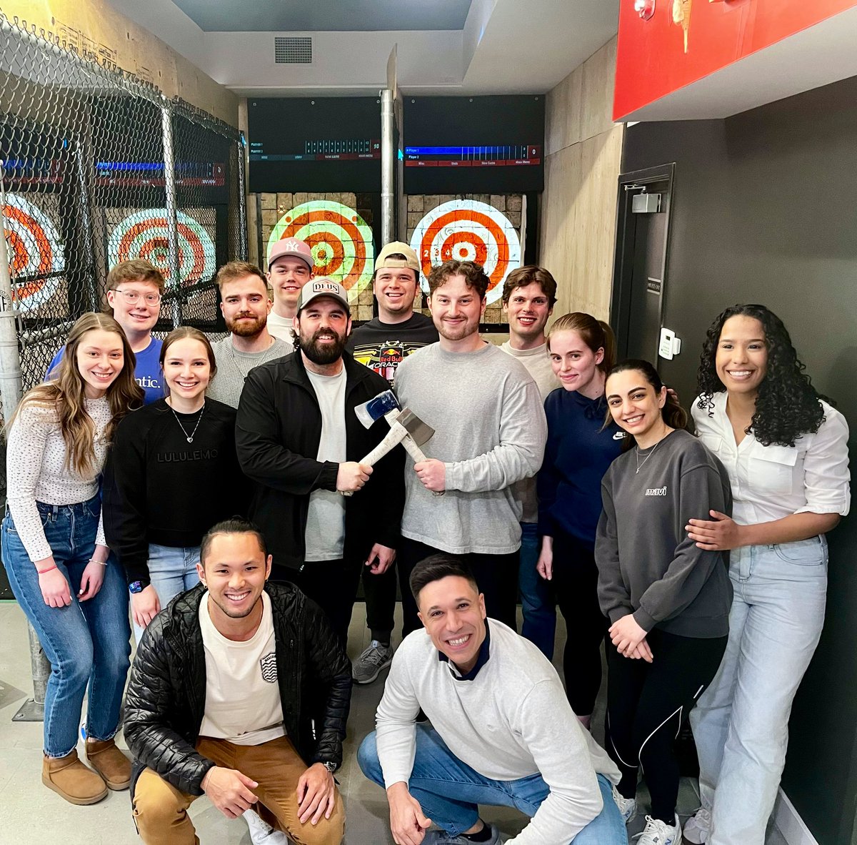gregorypearcey's tweet image. Another year, another Ni4M axe throwing champion - congrats, Nick!