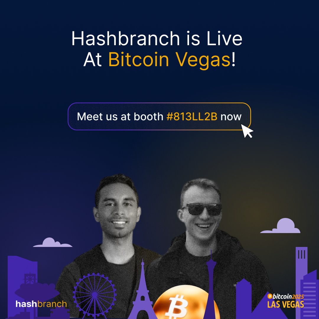 hashbranch's tweet image. 📍 We're live from booth # 813 at #BitcoinVegas, solving your mining questions in real-time:
◼ Uptime strategies
◼ Fleet exit solutions
◼ Profit from old ASICs
Visit or ask us here!
#HashbranchLive