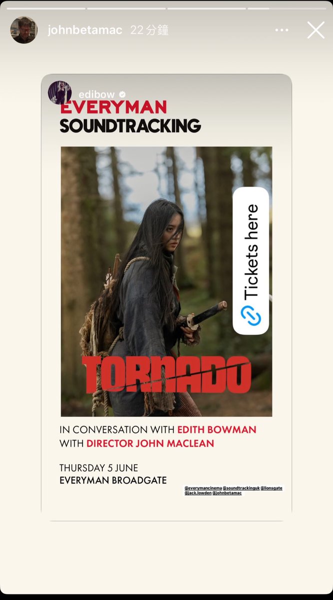 Kokikimurahk1's tweet photo. Repost John Maclean
Tickets here ⤵️⤵️
https://t.co/5kgFfpPIfH
#TORANDOMOVIE #Torandofilm
#Torando https://t.co/olzuuRBkGS