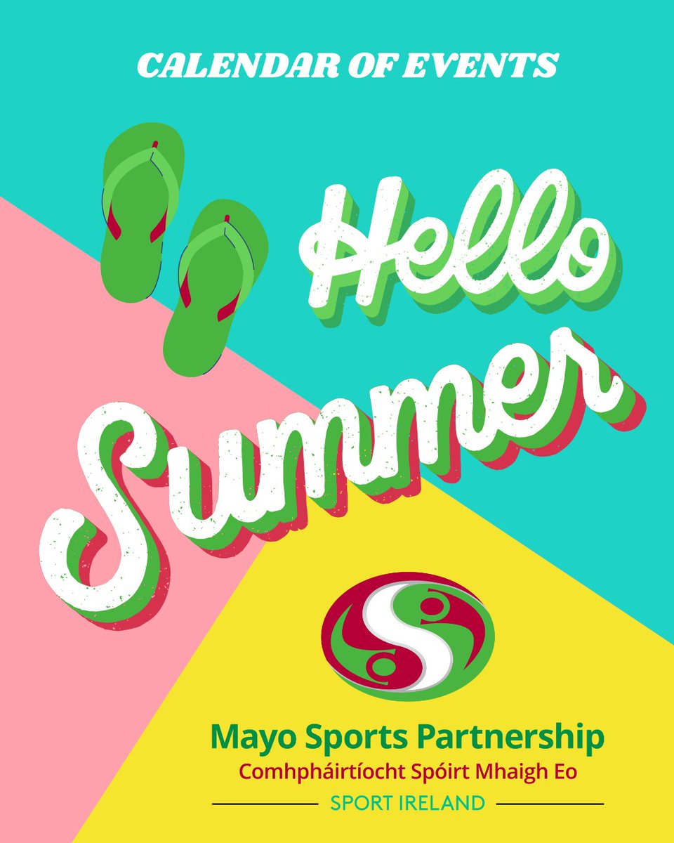 ☀️Get ready for Summer with Mayo Sports Partnership !!☀️
We are busy putting our events together and building our Summer Calendar.

Take a look what's happening near you at the minute 👇ow.ly/o8mQ50VZZop

Keep checking in for updates.
@Followers