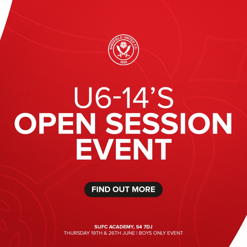 sufcdevelopment's tweet photo. Sheffield United Football Club is offering young aspiring footballers the opportunity to showcase their talent at our upcoming Academy Open Session Events this June.

More details ⬇️