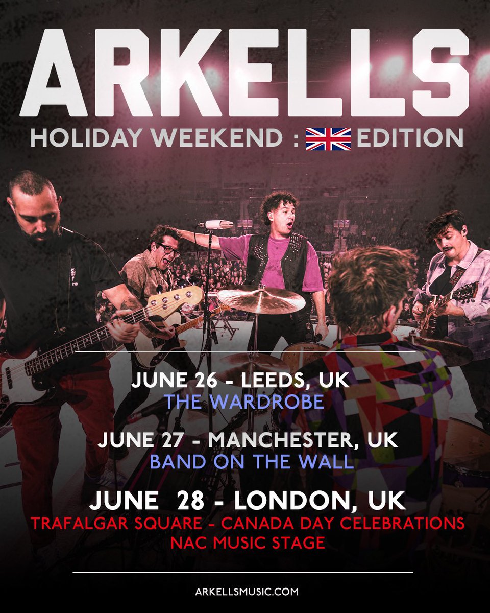 We are calling this the Reverse Royal Visit. Presale for Leeds/Manchester starts Thursday 10am local time. Pre-sale code: JIFFY 
London show is FREE. 
See you soon 🇬🇧