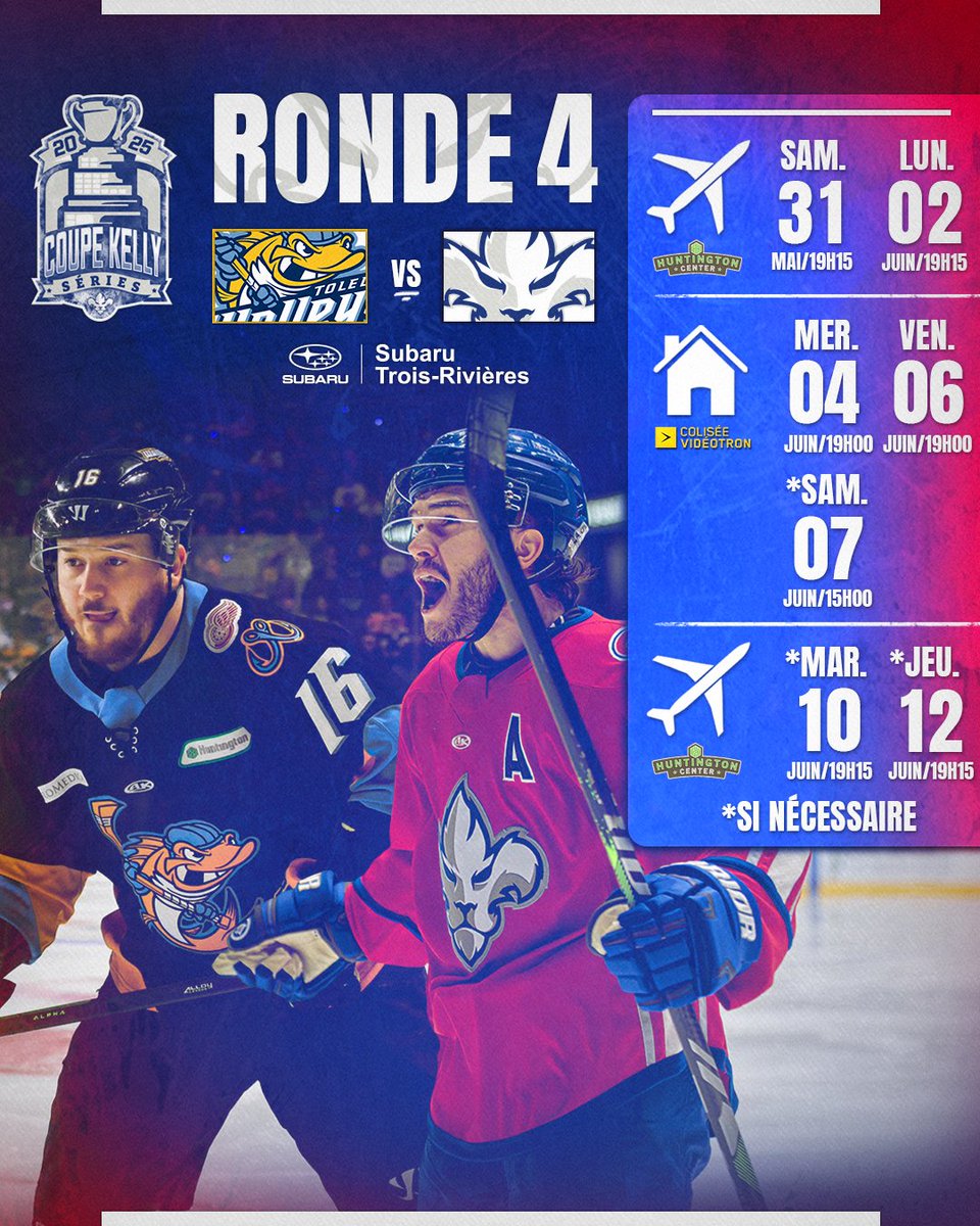 xy - Lions de Trois-Rivières (@lions3r) on Twitter photo DATES OFFICIELLES POUR LA FINALE!📣
Nous affronterons le Walleye de Toledo en finale de la Coupe Kelly!🔥
Billets🎟: bit.ly/43yMtoN
*Si nécessaire
#noTRemoment | <a href="/subaru3r/">Graham Haines</a> DATES OFFICIELLES POUR LA FINALE!📣
Nous affronterons le Walleye de Toledo en finale de la Coupe Kelly!🔥
Billets🎟: bit.ly/43yMtoN
*Si nécessaire
#noTRemoment | <a href="/subaru3r/">Graham Haines</a>
