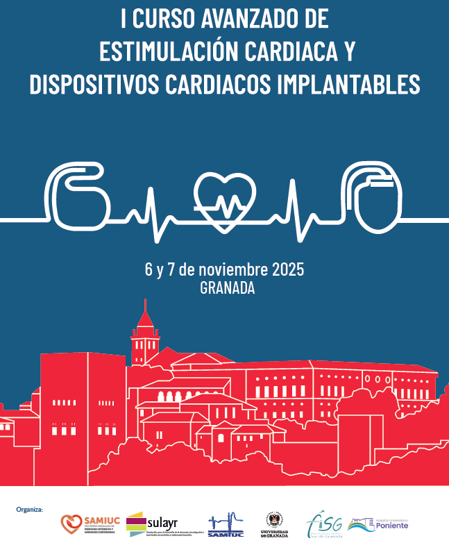 samiuc_uci's tweet photo. ❤️¿Sabes que organizamos el primer Curso Avanzado de Estimulación Cardíaca y Dispositivos Cardíacos Implantables?
🧑‍🏫Este novedoso curso se marca dentro de la estrategia de excelencia formativa de SAMIUC. 
📌Fase presencial:  6 y 7 de noviembre en Granada👉https://t.co/v3Fxwi07pG https://t.co/zrrBV487XI