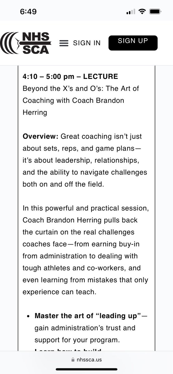 NHSSCA-Alabama (@nhssca_al) on Twitter photo Weâre officialy less than 1 month away from 2025 NatCon! If you werenât aware, one of our very own, <a href="/BrandonHerring0/">Brandon Herring</a> will be speaking on the final day of the conference! Donât miss out on the âcanât missâ conference of the year for High School / Middle School S&C Coaches! <a href="/NHSSCA/">NHSSCA</a> Weâre officialy less than 1 month away from 2025 NatCon! If you werenât aware, one of our very own, <a href="/BrandonHerring0/">Brandon Herring</a> will be speaking on the final day of the conference! Donât miss out on the âcanât missâ conference of the year for High School / Middle School S&C Coaches! <a href="/NHSSCA/">NHSSCA</a>