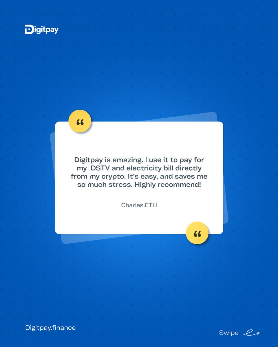 digitpayfinance's tweet photo. Real feedback. Real experiences
Hear it from our amazing users ๐
#digitpay https://t.co/KbT8esXg2h