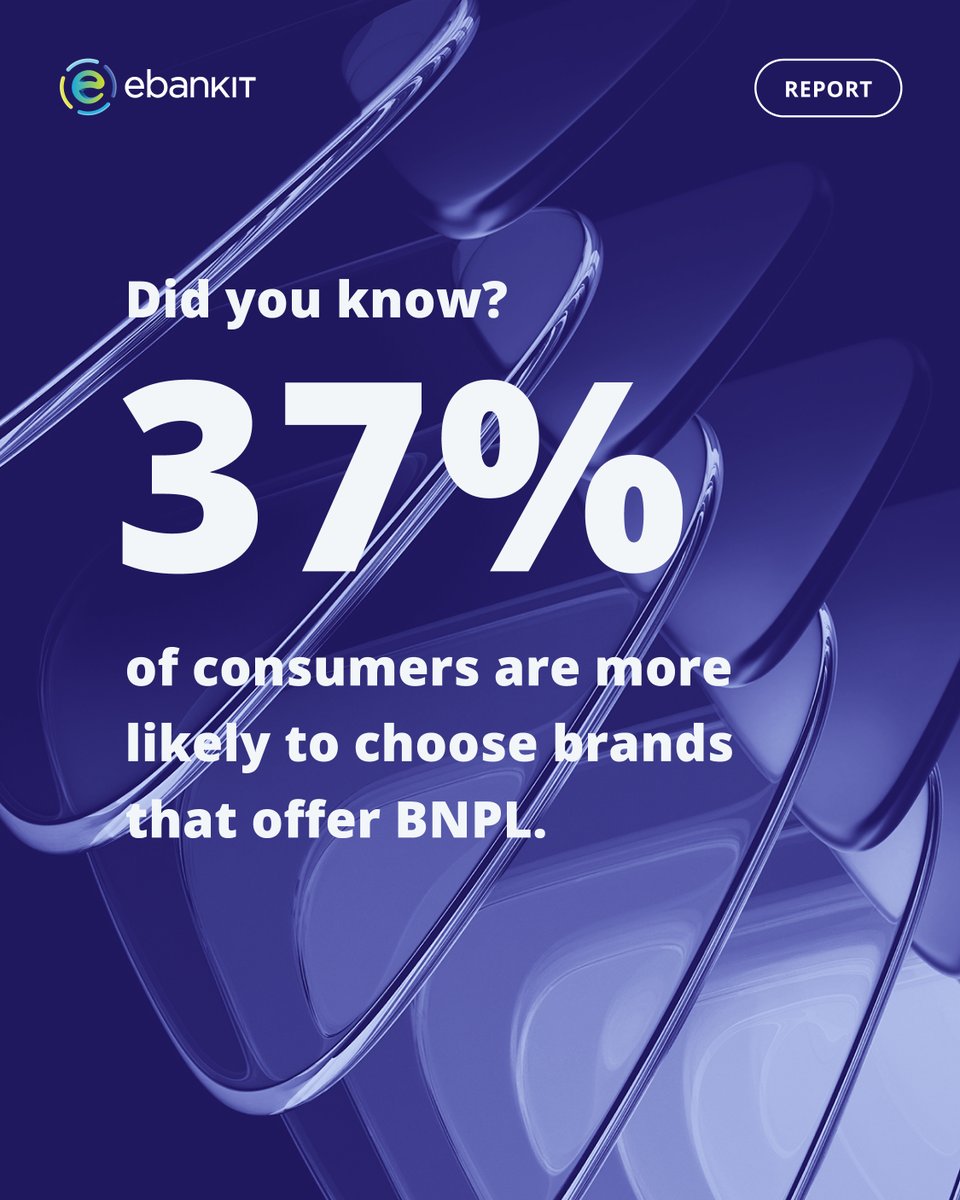 e_bank_it's tweet image. What makes 37% of Europeans pick one brand over another?

It’s Buy Now, Pay Later. That’s just one way embedded finance builds loyalty. Find out more in our latest guide: hubs.ly/Q03pbHZh0

#embeddedfinance #bnpl #ebankIT