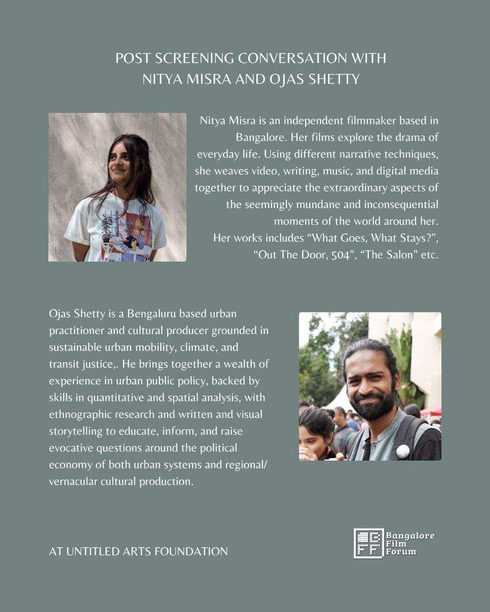 BlrFilmForum's tweet photo. “What’s the story of water after it’s used?”

Join us this Saturday for a screening of "Down The Drain" by Nitya Misra (@thorapl) and Ojas Shetty (@shettyojas) will join us for a conversation after the screening.

RSVP here - https://t.co/PrSJsHHf8J https://t.co/ehth1x8UkM