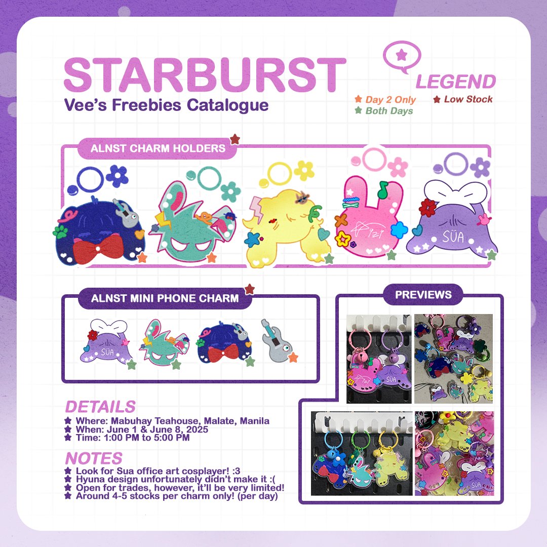 jinghedater's tweet photo. ㅤㅤ
𝜗𝜚  VEE'S ALNST CSE FREEBIES CATALOGUE

✿  trade ratios &amp; info in alt!
✿  if your desired freebie for trade is only available during d2 &amp; you'll only be attending d1, we may trade as long as you have a proxy during d2!

#StarburstCSE #ALNST #ALNSTCSE
ㅤㅤ https://t.co/mWGbvwVB6N