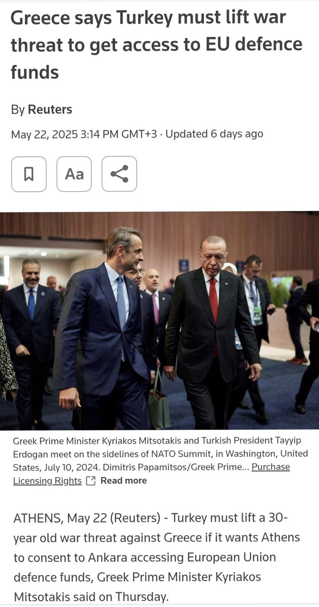 YUNANİSTAN’IN MASUM(!) TALEBİ
- “Terörsüz Türkiye” dedikleri 2’nci Açılım ile gündemi boğdular değil mi?
- Oysa Dünya dönmeye, düşman çalışmaya devam ediyor.
📌 Bakınız, ABD Başkanı Trump Avrupa Güvenliğini daha fazla finanse etmeyeceklerini duyurunca, AB kendi savunma fonunu