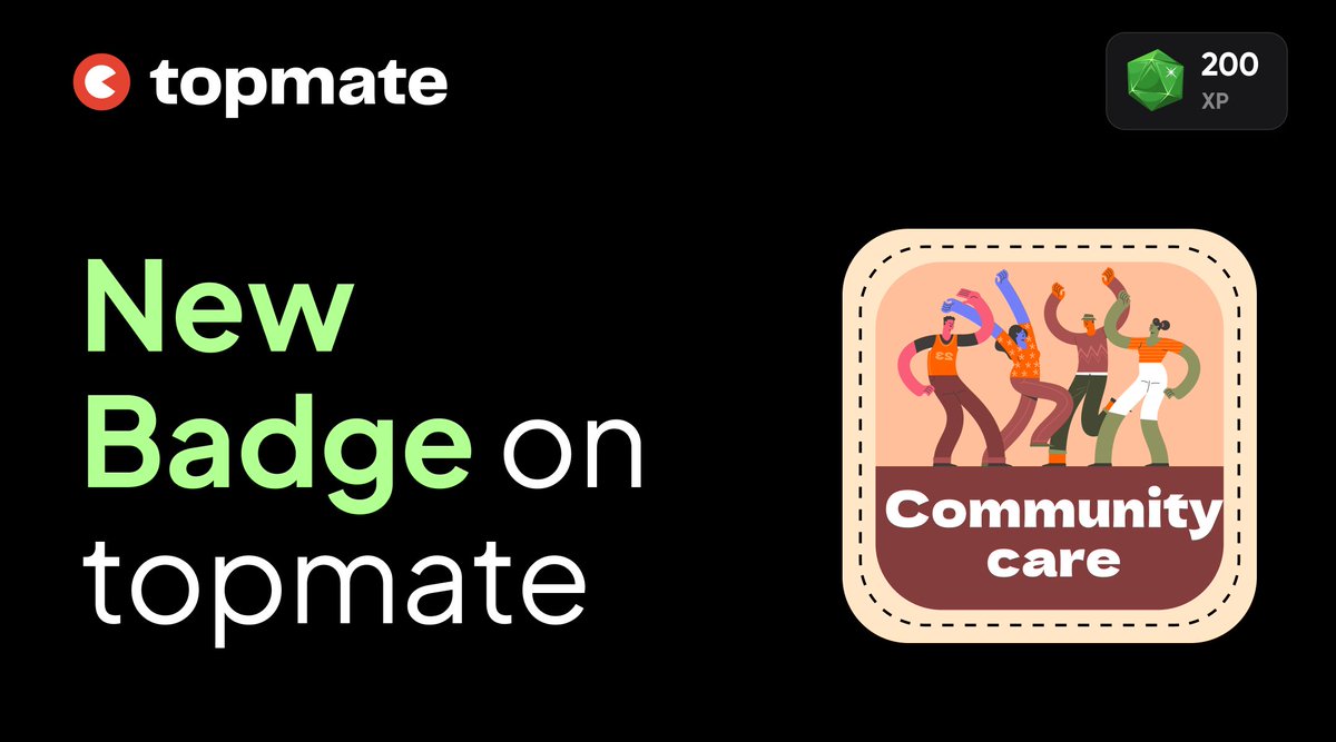 Debdeepstwt's tweet photo. 💕 Incredibly proud to receive the Community Care badge on Topmate!
One of the most rewarding experiences has been contributing to someone's growth journey.
#CommunityFirst #GivingBack #KnowledgeSharing #SocialImpact #InclusiveLearning #TopmateCommunity

https://t.co/xbaFqq4TUD https://t.co/bZEa23f5lG