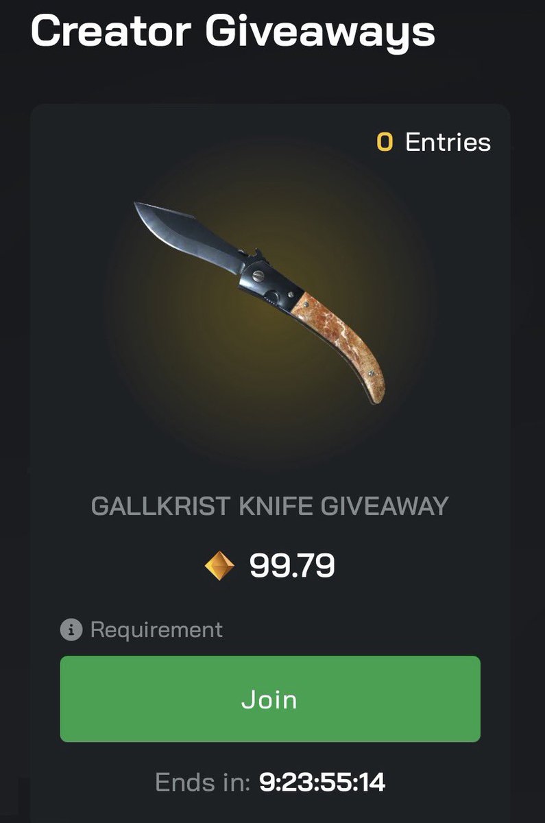 100c Giveaway! 🔥

How to enter:

▫️Wagered/wager 25c last 5 days under my code on clash! clash.gg/r/GALLKRIST
▫️Be active under my code on clash.gg!

🔴Winner will be drawn in 10 days!

Good luck!

#freemoney #GamblingCommunity #caseopening #Clash #giveaway