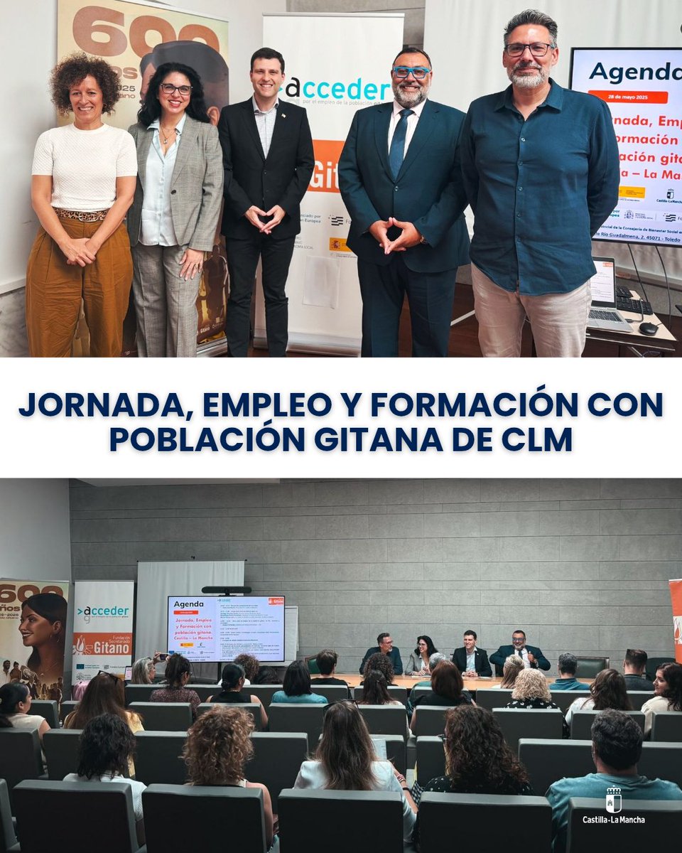 Bienestar Social CLM (@bienestarclm) on Twitter photo 🤝 El <a href="/gobjccm/">Gobierno de Castilla-La Mancha</a> impulsa la empleabilidad del pueblo gitano.
Hoy se ha celebrado en Toledo la jornada "Empleo y Formación con población gitana", junto a <a href="/gitanos_org/">F.SecretariadoGitano</a>.
👉 Se creará un nuevo equipo de orientación laboral en la ciudad. #Inclusión #Empleo 🤝 El <a href="/gobjccm/">Gobierno de Castilla-La Mancha</a> impulsa la empleabilidad del pueblo gitano.
Hoy se ha celebrado en Toledo la jornada "Empleo y Formación con población gitana", junto a <a href="/gitanos_org/">F.SecretariadoGitano</a>.
👉 Se creará un nuevo equipo de orientación laboral en la ciudad. #Inclusión #Empleo