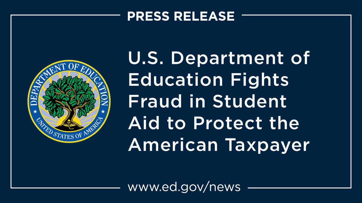 A recent review found over $40 million in direct loans and Pell Grants were disbursed to ineligible individuals. The Trump Administration is cracking down on fraudulent payments to ensure taxpayer dollars no longer fund fraudulent student aid. ed.gov/about/news/pre…