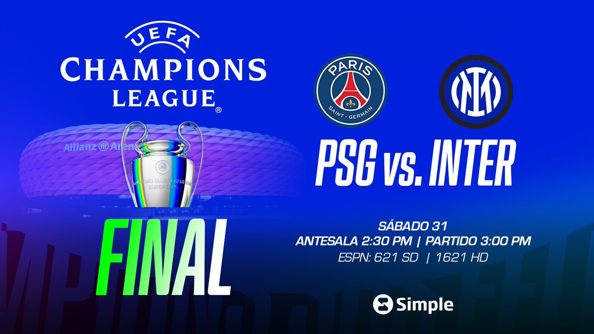 Prepárate para este sábado 31 mantente activo y no te pierdas la final de la Champions.