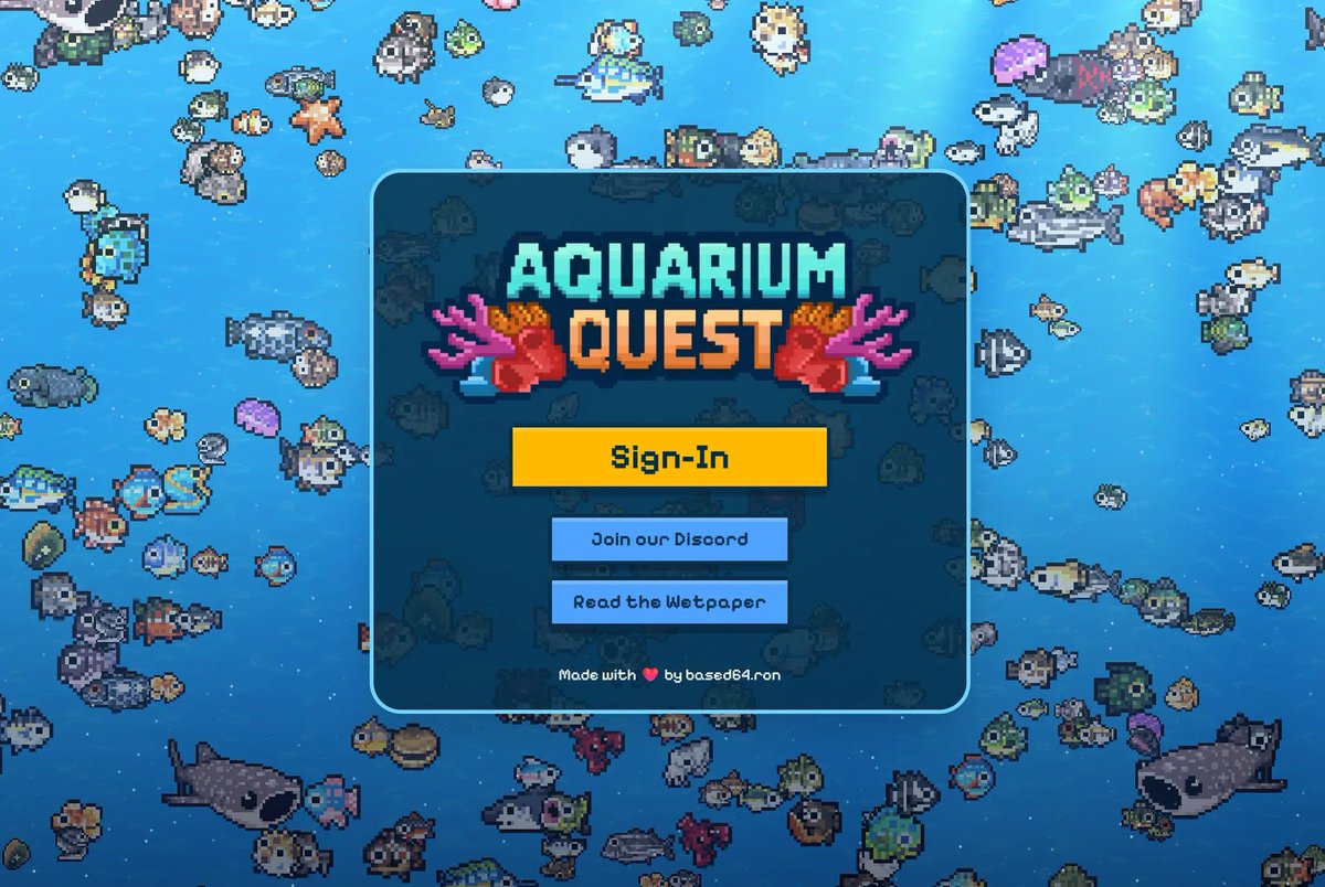 🐠 Aquarium Quest: Dive Into This NFT Fish Game

🔶 <a href="/aquarium_quest/">Aquarium Quest</a>  on Ronin Network – a pixel art fish-raising game that’s too cute to resist! 🐟 

 🔶 Aquarium Quest isn’t just fishkeeping – new mini-games are on the way! 🐟 

🔶Aquarium Quest: Future Gameplay Loops Are