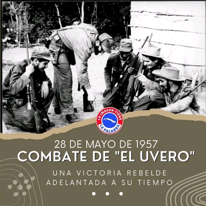 Se cumplen 68 años de la victoria de El Uvero, hecho que marcó la mayoría de edad del naciente Ejército Rebelde y hoy seguimos como ellos #DePieYCombatiendo.