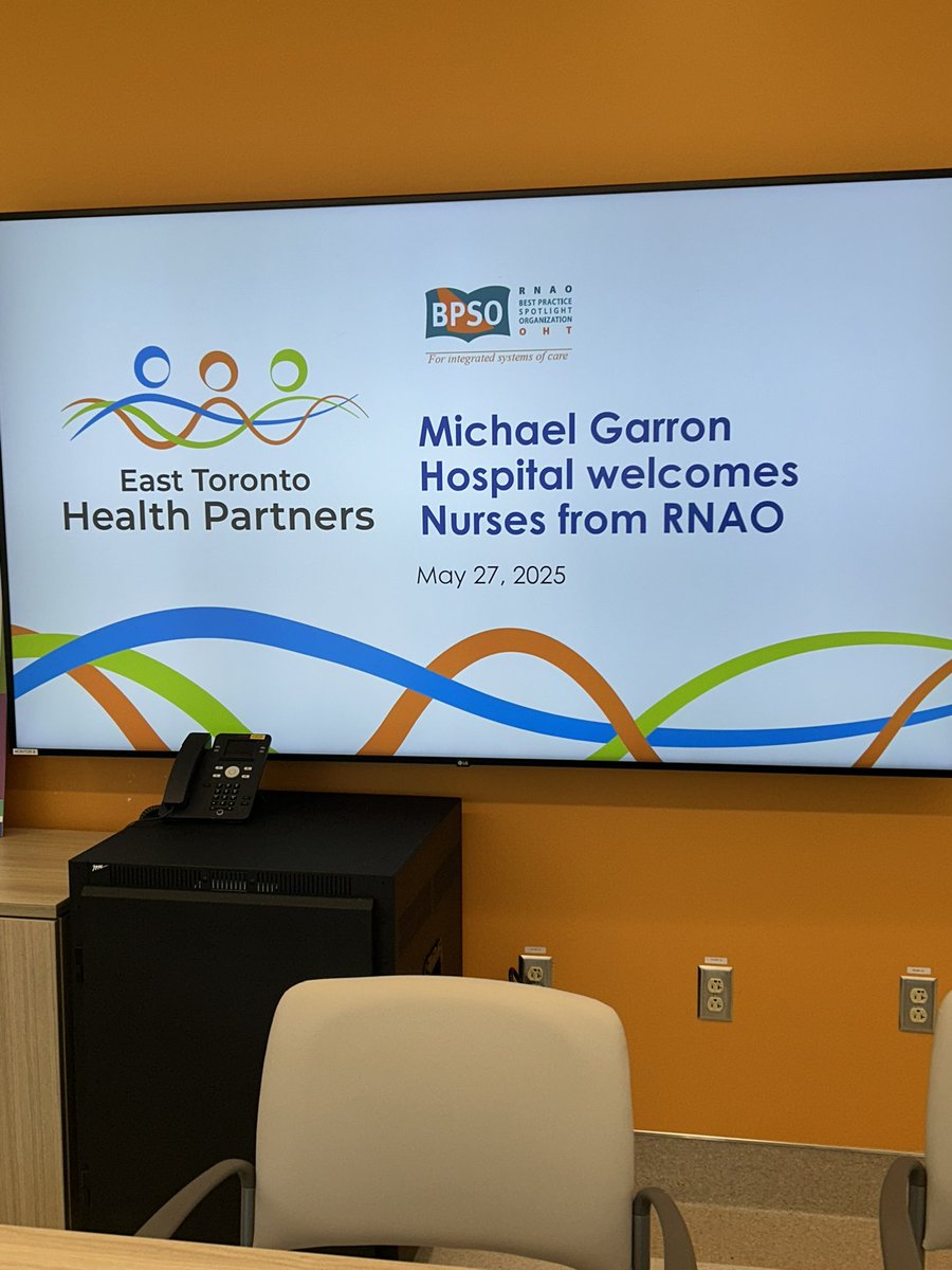kristenlcamp's tweet photo. Attended a great visit at Michael Garron Hospital with international #BPSO delegates from Jamaica and China. MGH proudly sharing their work as part of #ETHP BPSO OHT. Thank you to the MGH team for the warm welcome and inspiring collaboration! @RNAO @JanetCheeRNAO @DorisGrinspun https://t.co/aaZFYhZgTk