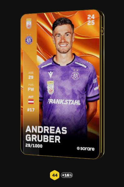 Giveaway 🥳

Win a Andreas #Gruber Limited 🔥

1. Follow <a href="/Decay26Sorare/">Decay</a> &amp; <a href="/FKAustriaWien/">FK Austria Wien</a> 
2. 💜&amp; RT this tweet
3. RT the tweet below
4. Comment your <a href="/Sorare/">Sorare</a> username

#sorare #faklive #giveaway #freecash