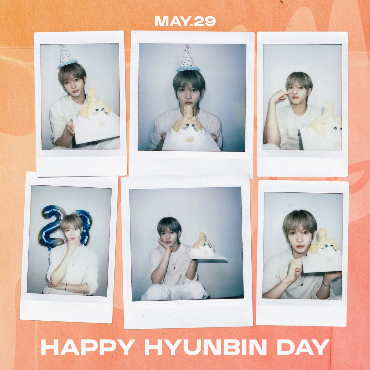 [🎂] 250529
⠀
𝙃𝘼𝙋𝙋𝙔 𝘽𝙄𝙍𝙏𝙃𝘿𝘼𝙔 𝙃𝙔𝙐𝙉𝘽𝙄𝙉🥳
𝙋𝙊𝙒𝙀𝙍 𝙬𝙞𝙡𝙡 𝙖𝙡𝙬𝙖𝙮𝙨 𝙗𝙚 𝙬𝙞𝙩𝙝 𝙮𝙤𝙪🧡
⠀
#POW #파우 #HYUNBIN #현빈 #GRID #그리드 #HAPPY_HYUNBIN_DAY