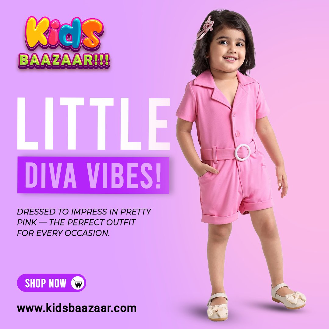 ✨ Pretty in pink, full of sass!
Let your little diva steal the spotlight in this adorable outfit 💖👗🌟

#kidsfashıon #prettyinpink #littlediva #kidswears #fashionforkids #kidsstylegoals #trendytots #cuteoutfits #shopkidswear #kidsbazaar