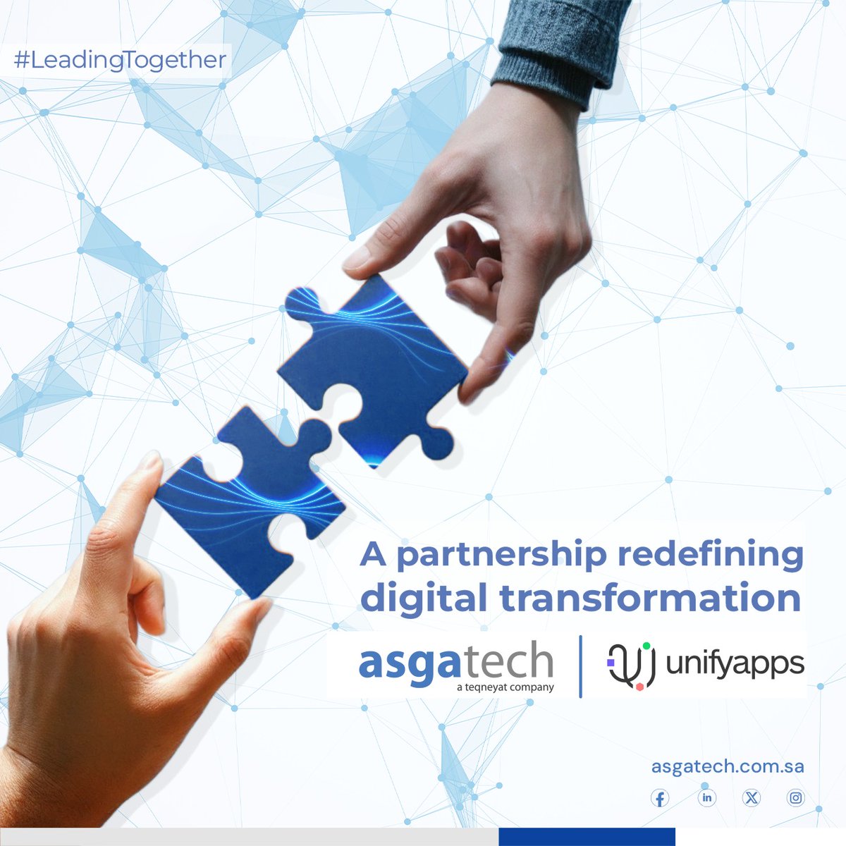asgatechshop's tweet image. asgatech partners with UnifyApps to accelerate AI-driven digital transformation across Saudi Arabia and Middle East.

asgatech is now delivering:

-No-code enterprise apps
- Intelligent workflow automation
- Real-time data integration

#asgatech #UnifyApps #AI #LeadingTogether