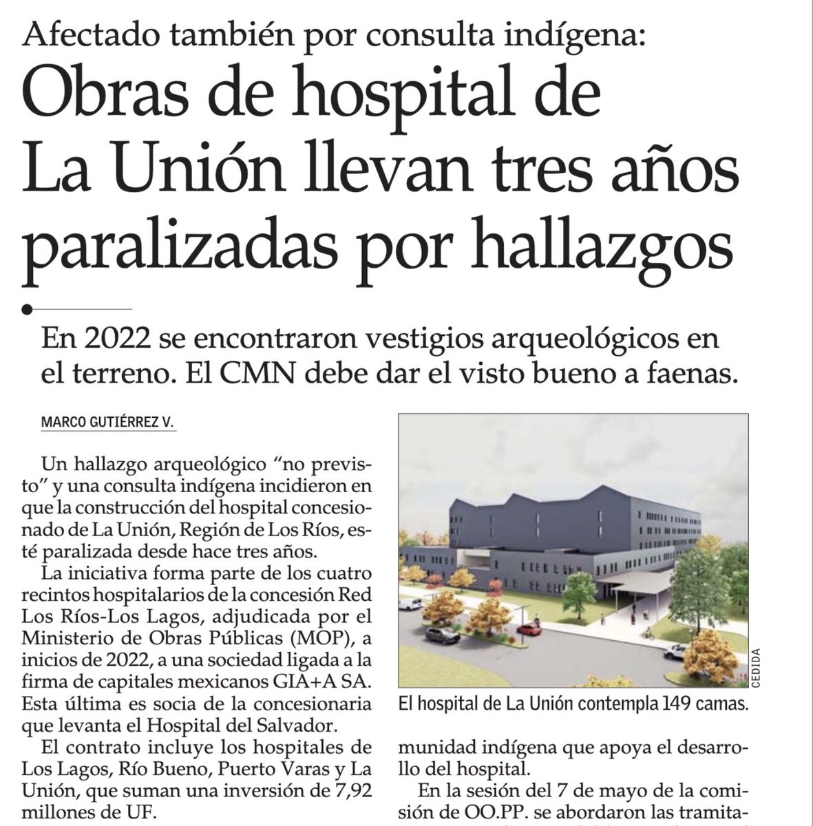 Los consejeros del CMN sesionan una vez al mes y tienen a medio Chile paralizado. Demoraron 4 años el Hospital del Salvador y ahora 3 el de La Unión. La solución del gobierno…subir de 23 a 30 los consejeros 🫣.

Paralizar, sin sentido, un hospital es criminal. Se pierden vidas