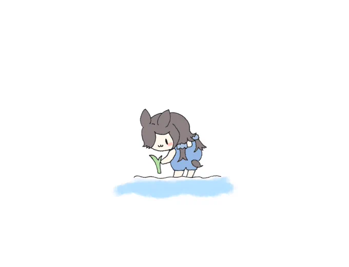 田植えを手伝うライスちゃん