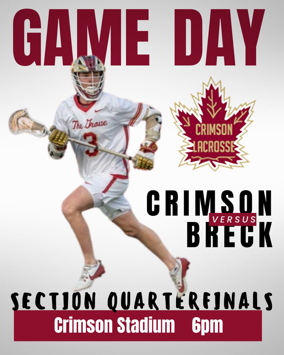GAME DAY! Section Quarterfinals!

The Grove vs Breck tonight @ HOME! 🍁