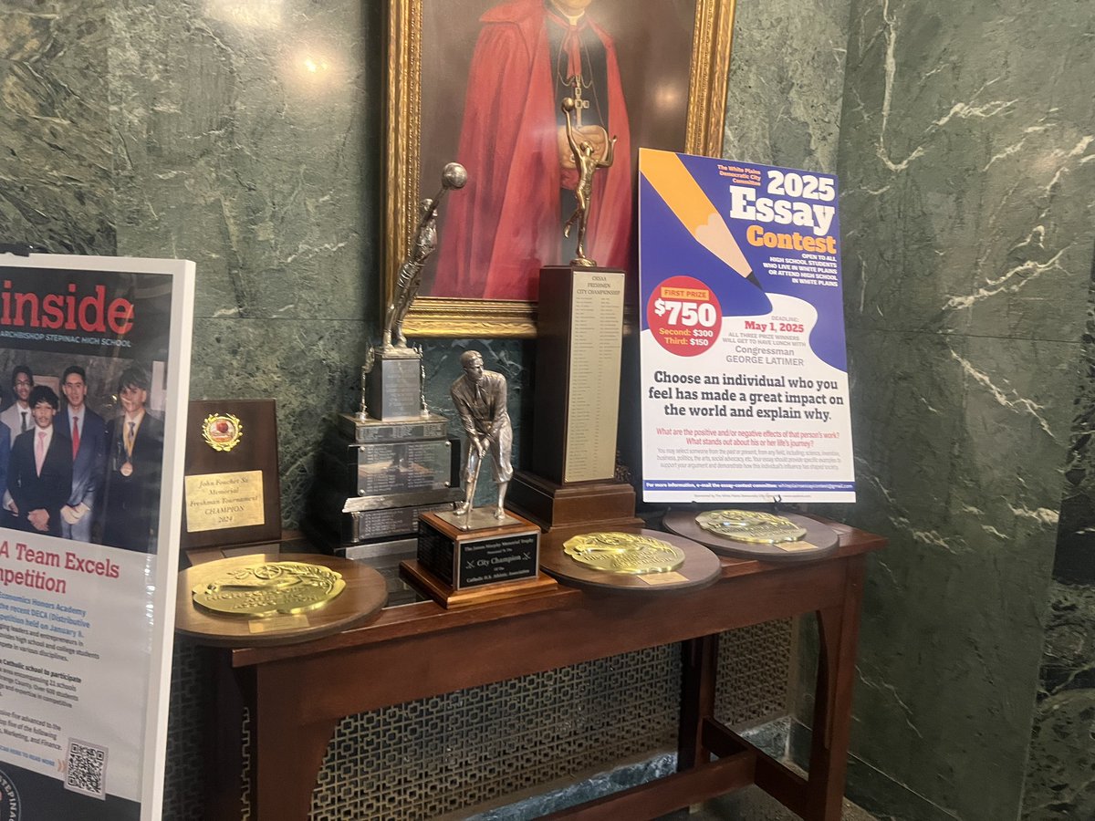 StepinacGolf (@stepinacgolf) on Twitter photo Championship Trophy (Jack Murphy) takes its place in the lobby before making its rounds this week. Trophy will be at the team dinner and golf outings to meet and greet w/ alumni & friends. Looking great next to our other state champs, <a href="/step_basketball/">Stepinac Basketball</a>! <a href="/StepinacSports/">Stepinac Athletics</a> <a href="/StepinacHS/">Archbishop Stepinac High School</a> Championship Trophy (Jack Murphy) takes its place in the lobby before making its rounds this week. Trophy will be at the team dinner and golf outings to meet and greet w/ alumni & friends. Looking great next to our other state champs, <a href="/step_basketball/">Stepinac Basketball</a>! <a href="/StepinacSports/">Stepinac Athletics</a> <a href="/StepinacHS/">Archbishop Stepinac High School</a>